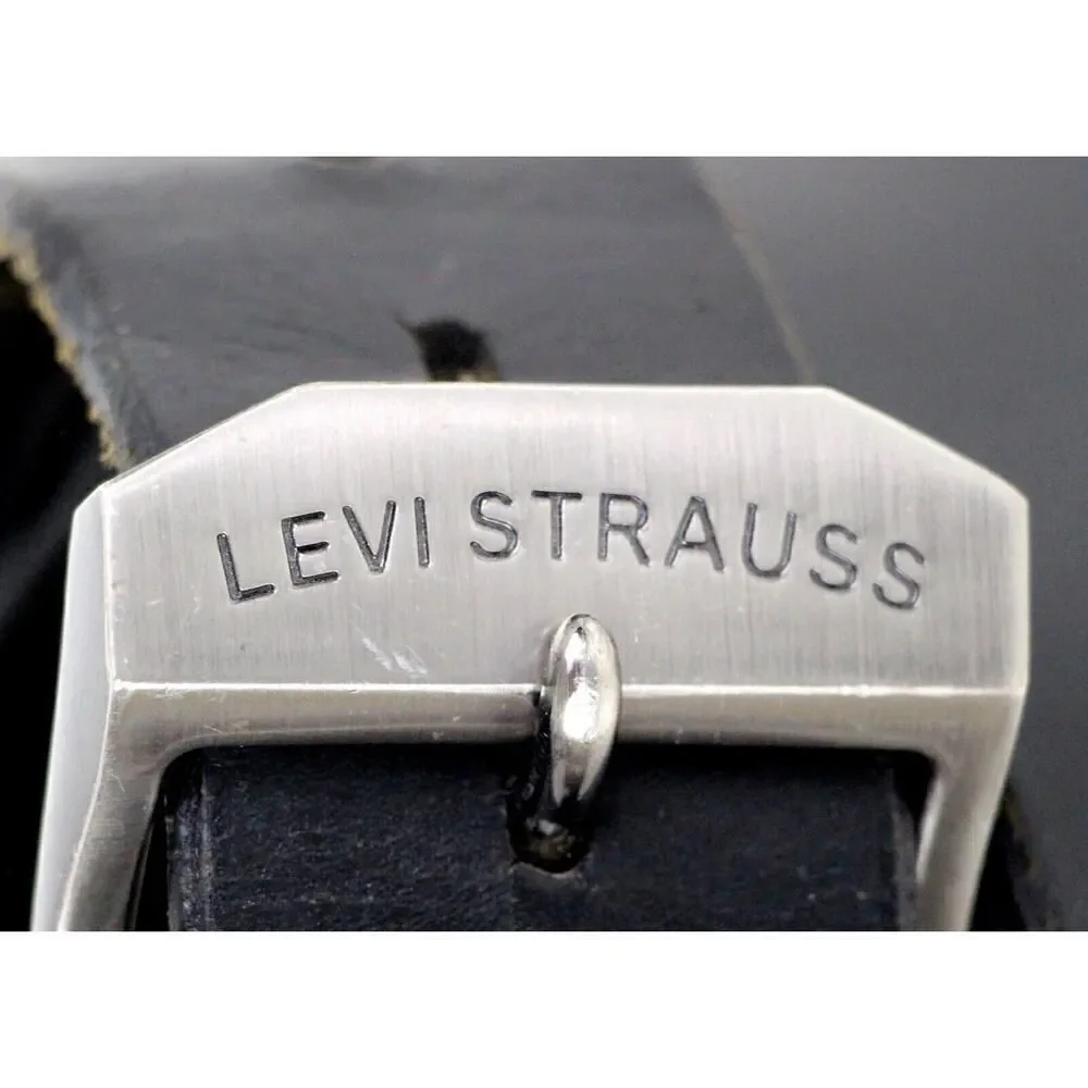Levi's SADDLE BLACK REAL LEATHER 1 1/2